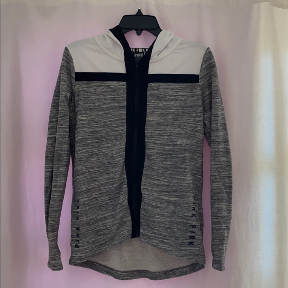 pink workout zip up